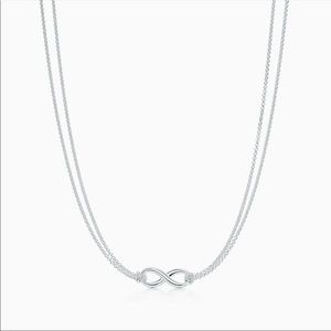 Tiffany & co. Double chain infinity necklace 🖤